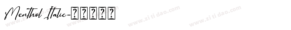 Menthol Italic字体转换
